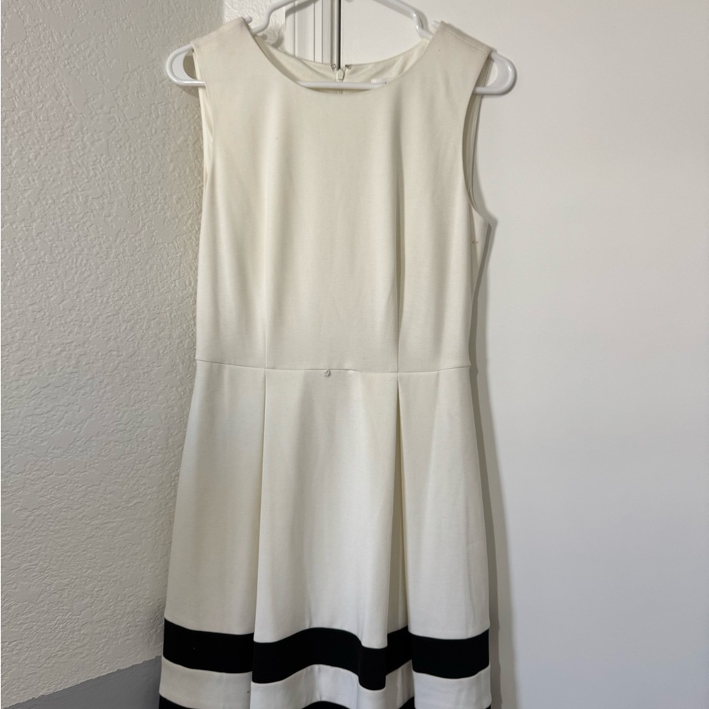 Elegant White and Black Dress
